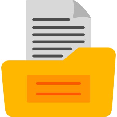 belge dosya simgesi düz biçimli 