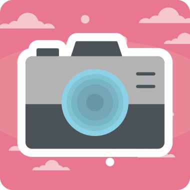 kamera simgesi vektör illüstrasyonu 