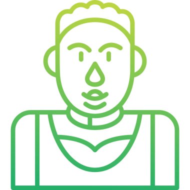 Jimnastikçi çocuk. Web simgesi vektör illüstrasyonu