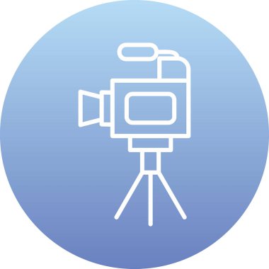 Film kamerası. Web simgesi basit illüstrasyon 