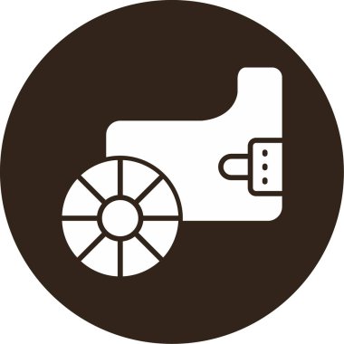 Savaş Arabası web simgesi, vektör illüstrasyonu