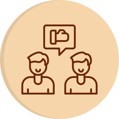 Takım beyin fırtınası fikirleri simgesi, vektör illüstrasyonu basit tasarım