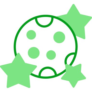 Yıldız simgesine sahip gezegen, vektör çizimi basit tasarım