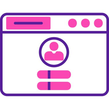 Günlük Kaydı Web simgesi, vektör illüstrasyonu