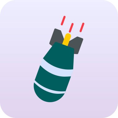 Hava bombası. Web simgesi basit illüstrasyon