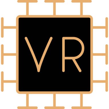 sanal gerçeklik simgesi, basit tasarım 