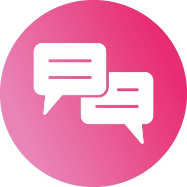 Sohbet baloncukları simgesi, vektör illüstrasyonu basit tasarım