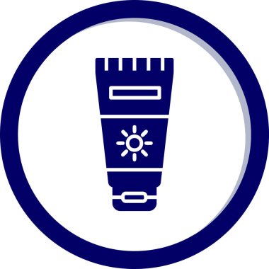 Güneş kremi simge vektör çizim.