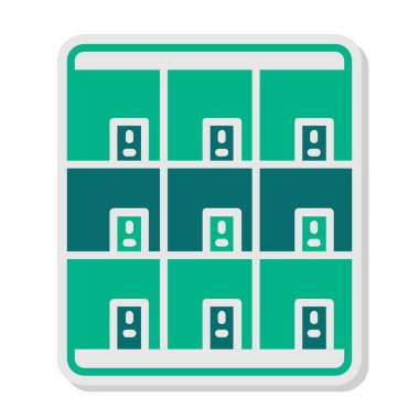 Dolap simgesi, vektör illüstrasyonu basit tasarım