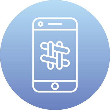 akıllı telefon simgesi, etiket işareti çizimi