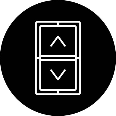 Düğme simgesi ögesinin vektör illüstrasyonu 