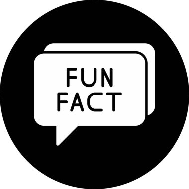 Eğlenceli Gerçekler konuşma balonu web simgesi, vektör illüstrasyonu