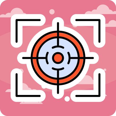 Hedef. Web simgesi basit illüstrasyon