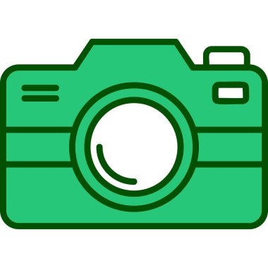 Fotoğraf makinesi simgesi, vektör illüstrasyonu. düz tasarım biçimi              