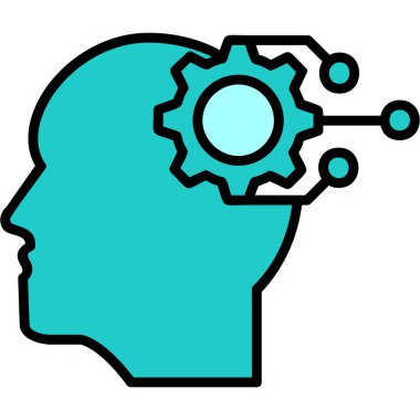 Düşünüyorum. Web simgesi basit illüstrasyon           