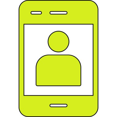 Mobil Kullanıcı simgesinin vektör çizimi