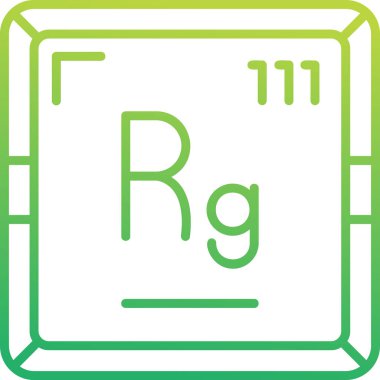 Roentgenium kimyasal element vektör çizimi