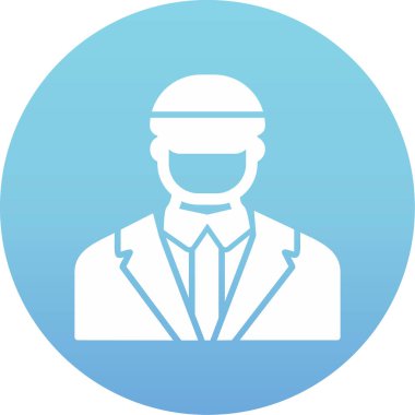 Güvenlik subayı simgesi, vektör illüstrasyonu basit tasarım