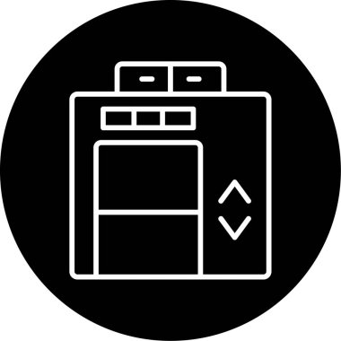 Asansör web simgesi, vektör illüstrasyonu