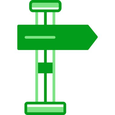 Bir sokak işaretinin vektör illüstrasyonu