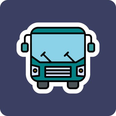 bus simgesi vektör illüstrasyonu