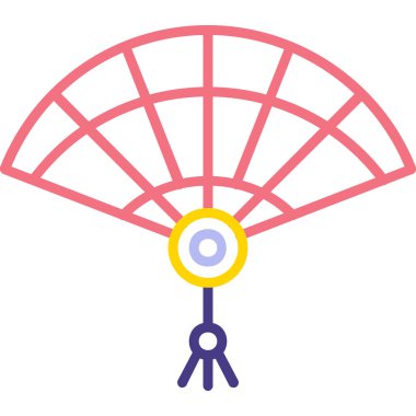 Çin fan web simgesi basit tasarım            