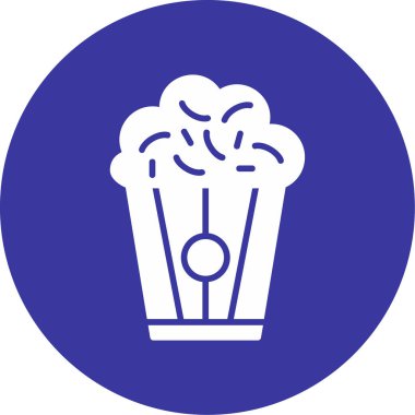 Patlamış mısır. Web simgesi basit illüstrasyon                                  