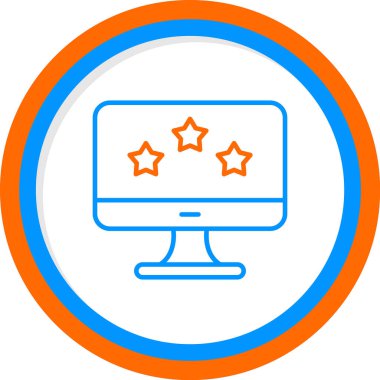 Dijital pazarlama, derecelendirme. Web simgesi basit illüstrasyon