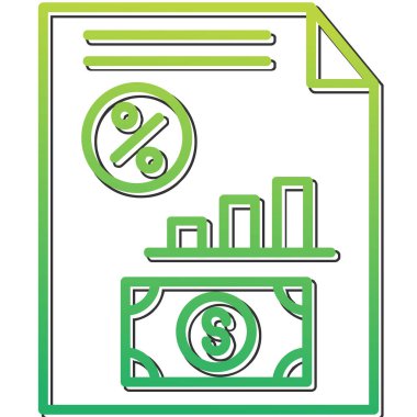 Eğilim biçimi izole edilmiş arka planda mali simge 