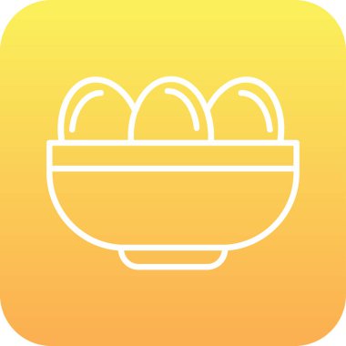 Kavanozda haşlanmış yumurta. Web simgesi basit illüstrasyon