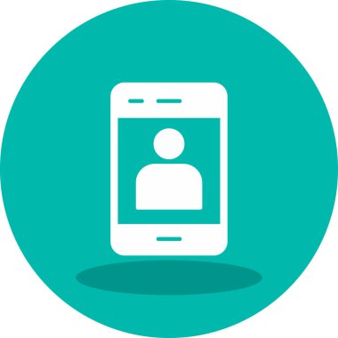 Mobil Kullanıcı simgesinin vektör çizimi