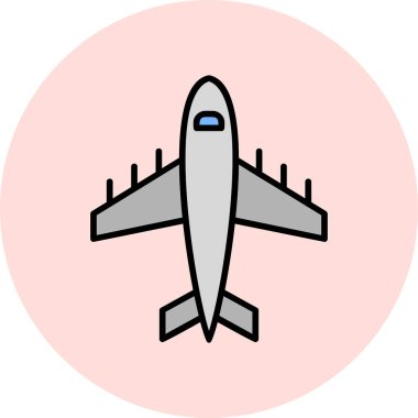 Uçak. Web simgesi basit illüstrasyon 