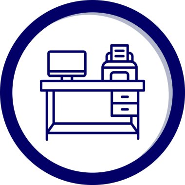 işyeri web simgesi vektör illüstrasyonu