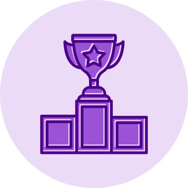 Galibiyet kupa vektör simgesi