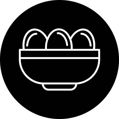 Kavanozda haşlanmış yumurta. Web simgesi basit illüstrasyon