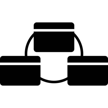 organizasyon yapı simgesi, vektör illüstrasyon basit tasarım