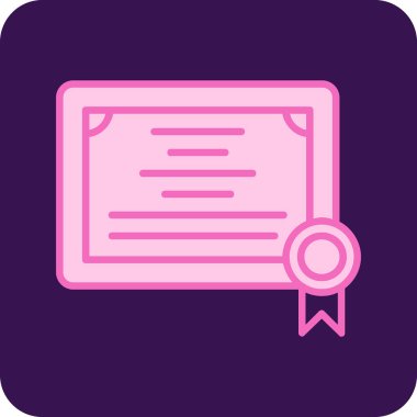 Sertifika. Web simgesi basit tasarım