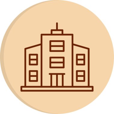 Bina. Web simgesi basit illüstrasyon 