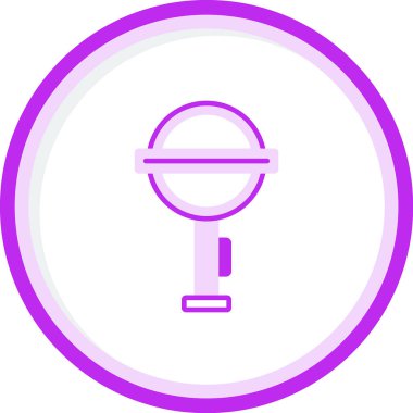 Yer altı işareti web simgesi, vektör illüstrasyonu