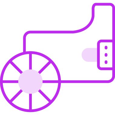 Savaş Arabası web simgesi, vektör illüstrasyonu