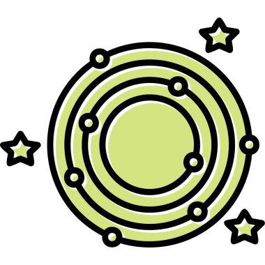 Galaxy web simgesinin vektör illüstrasyonu 