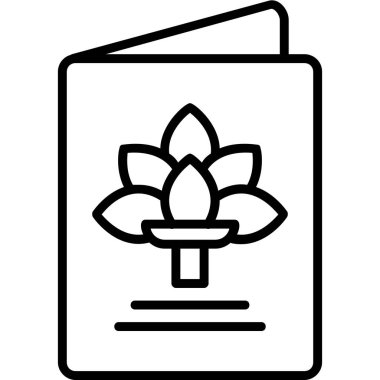 Tebrik kartı simgesi vektör illüstrasyonu