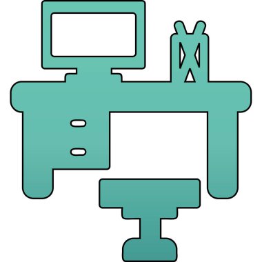 işyeri web simgesi vektör illüstrasyonu