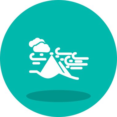 Kum fırtınası web simgesi, vektör illüstrasyonu