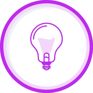 Ampul. Web simgesi basit illüstrasyon