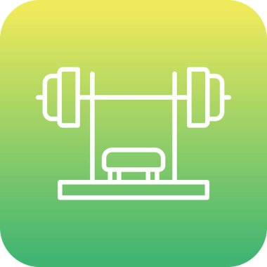 Bench Press simge vektör illüstrasyon tasarımı 