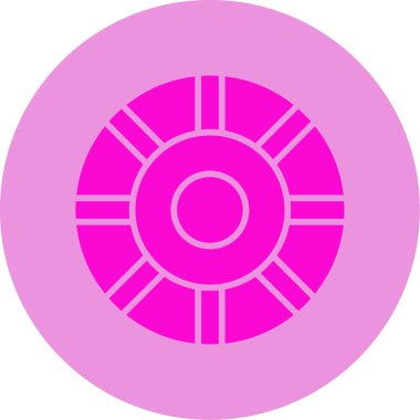 Renk Çemberi web simgesi, vektör illüstrasyonu