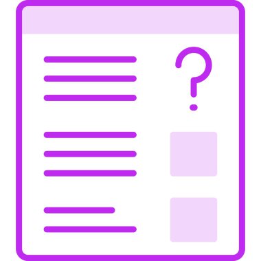 Quiz web simgesi vektör illüstrasyonu