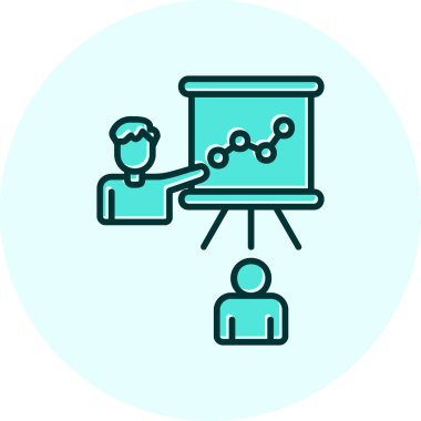 personel eğitim simgesi, vektör illüstrasyonu basit tasarım