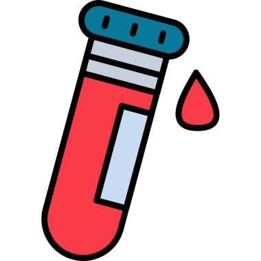 kan testi ikonu vektör illüstrasyonu         